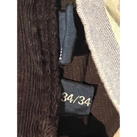 Polo Ralph Lauren Corduroy Pants Mens 34x34 Black Authentic Dungarees Vintage - Picture 8 of 10